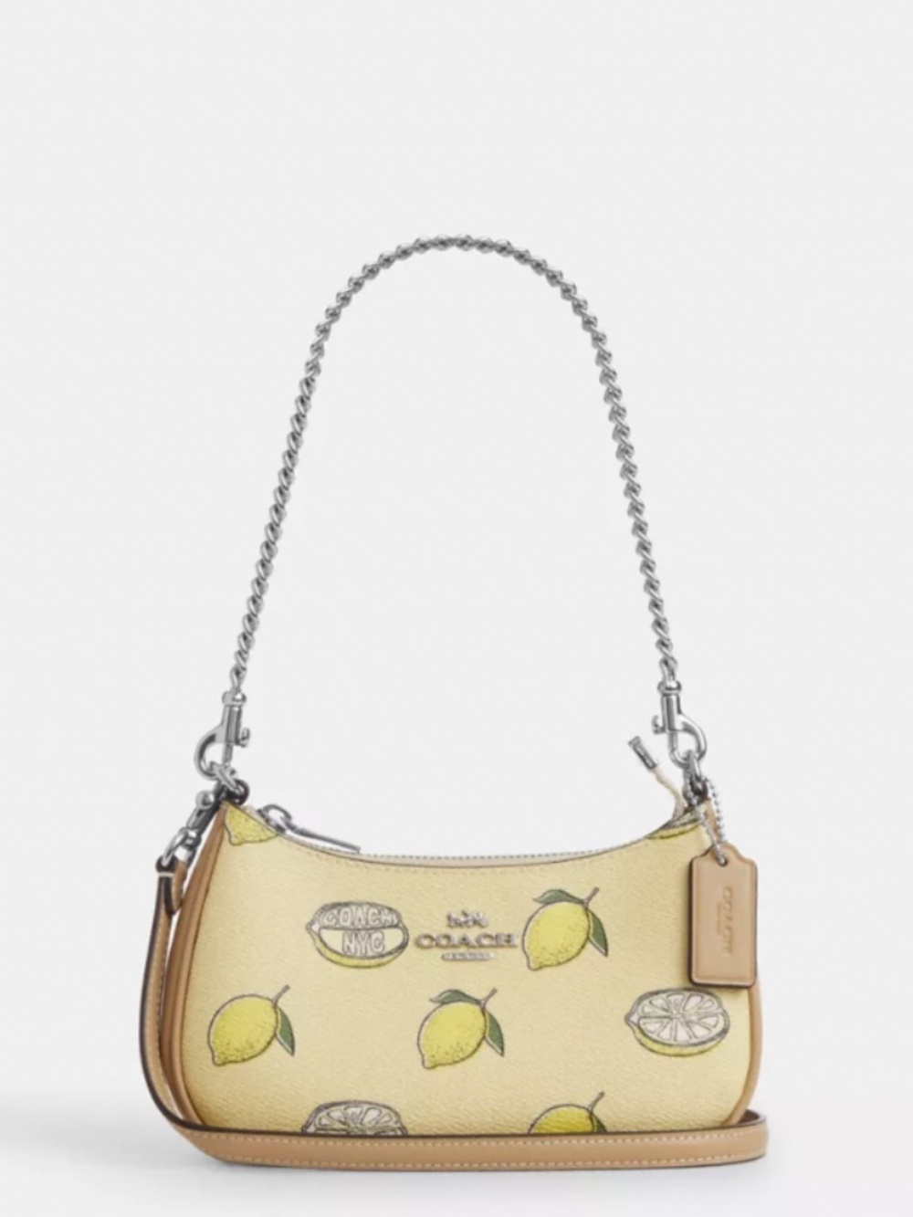 New🍋Coach Teri Mini Crossbody Bag With Lemon Print